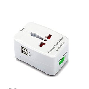 Universal Travel Adapter, International All in One Worldwide Wall Charger with USB Ports with Multi Type Power Outlet USB 2.1A,100-250 Voltage Travel Charger (Only Adapter)