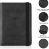 1746300979 BOLDSTUFF Couple 2 Pcs Passport Holder Passport Cover with Credit Card Slot and BoardingPass Slot Bi Fold Passport Wallet Case Book Travel Must Have PU Leather Combo Unisex BlackGary