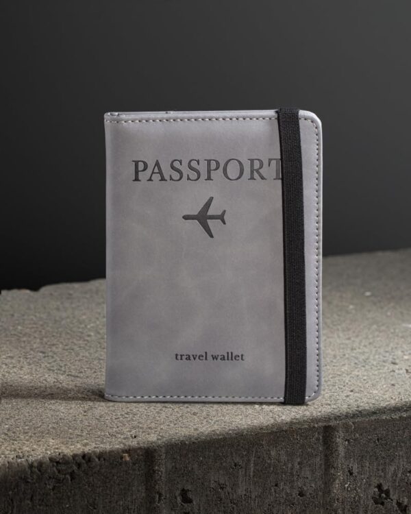 1746300981 BOLDSTUFF Couple 2 Pcs Passport Holder Passport Cover with Credit Card Slot and BoardingPass Slot Bi Fold Passport Wallet Case Book Travel Must Have PU Leather Combo Unisex BlackGary