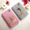1746646888 CELED Personalised Glitered Name Passport Cover Combo Pack Combo Pack of 2 Passport Cover for Womens and Girls Gift PackTravel Assessories Peach Silver