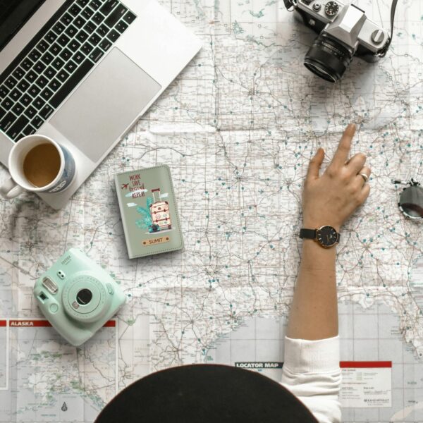 1746992855 Mekhush Unisex Adult Personalized Printed Leather Passport Cover With Customised Name Printed Travel Quote On Passport Holder Design 03 Mint Green