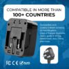 1747079377 OREI Universal Travel Adapter with Type C 3 in 1 International Travel Adapter Universal Charger with 1 USB A 1 USB C 2.4A Each and Universal Output Socket – CE FCC Certified – 2 Pack