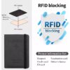 1747165735 TEKCOOL Passport Holder Cover Travel Wallet Organiser Passport Case with RFID Blocking PU Leather Travel Document Holder for Men Women Travel Accessories Black