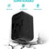 1747165827 RuvAm 5 in 1 Universal Travel Adapter with Type C International Travel Adapter 2X USB A and 2X USB C 3.4A Universal Socket for USA UK Europe More – CE FCC Certified 3 Year Warranty