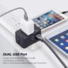 1747165828 RuvAm 5 in 1 Universal Travel Adapter with Type C International Travel Adapter 2X USB A and 2X USB C 3.4A Universal Socket for USA UK Europe More – CE FCC Certified 3 Year Warranty