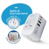 1747252324 Ceptics Travel Adapter India to Europe USA UK Australia Africa Chile Italy UAE World Travel Plug Adapter Safe Compact Powerful USB Adapter Universal Travel Adapter with Type C 3 Pack