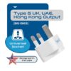 1747338780 Ceptics Type G UK Adapter for Indian Pins India to Hong Kong UAE Dubai Travel Perfect for Laptop Camera Charger CE RoHS 2 Pack White 5 Years Warranty