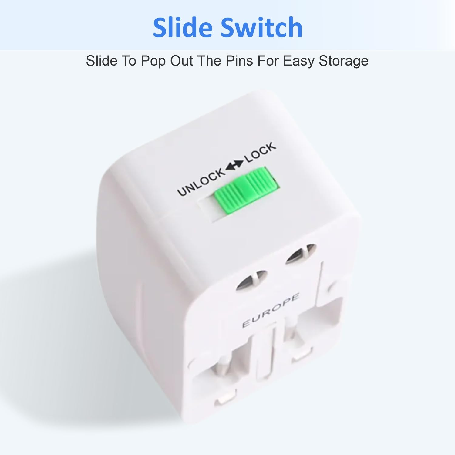 1747684984 HUMBLE Universal Travel Adapter Plug International Multipurpose All in One Solution for US AUS UK EU Europe NorthSouth America 150 Countries Rectangle White