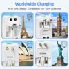 1747684993 HUMBLE Universal Travel Adapter Plug International Multipurpose All in One Solution for US AUS UK EU Europe NorthSouth America 150 Countries Rectangle White