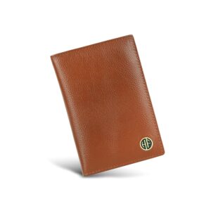HAMMONDS FLYCATCHER Genuine Leather Passport Cover for Men, Passport Cover for Women, RFID Passport Holder for Men Travel Accessories for Men, Passport Bag for Men, 3 ATM Card Slots - Tan