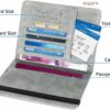 1747944298 Passport Holder Cover Travel Wallet Organiser Passport Case with RFID Blocking PU Leather Travel Document Holder for Men Women Travel Accessories Grey Leather