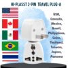 1748117340 India to USA Converter Plug Travel Adapter 10 Pack Universal Type A Plug Adapter for US Canada Mexico Japan Thailand for Indian Decices Compatible with Laptop Camera Chargers 10A 250V