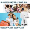 1748117344 India to USA Converter Plug Travel Adapter 10 Pack Universal Type A Plug Adapter for US Canada Mexico Japan Thailand for Indian Decices Compatible with Laptop Camera Chargers 10A 250V