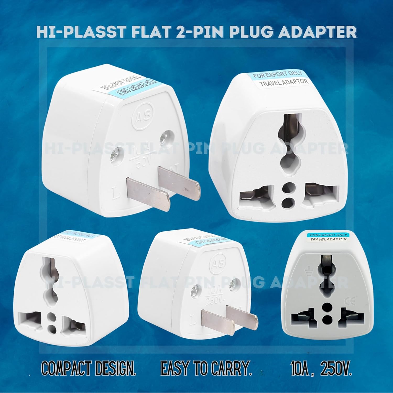 1748117346 India to USA Converter Plug Travel Adapter 10 Pack Universal Type A Plug Adapter for US Canada Mexico Japan Thailand for Indian Decices Compatible with Laptop Camera Chargers 10A 250V
