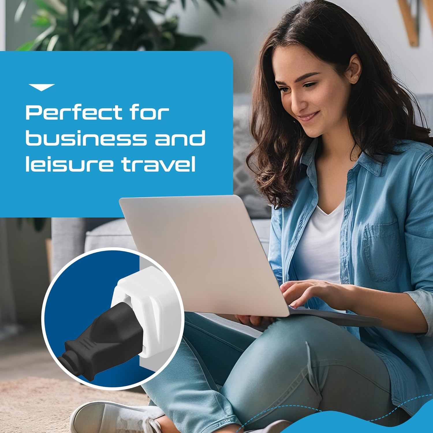 1748290344 European Plug Adapter Ceptics India to Russia Europe Turkey More Type C Perfect for Laptop Camera Charger and More CE Certified RoHS Compliant 2 Pack White