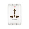 ANCHOR 6A 3 Pin Multi Plug Socket Travel Adapter with Universal Socket 3 Pin Multi Plug Extension Socket White PK2