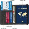 BOLDSTUFF Couple 2 Pcs Passport Holder Passport Cover with Credit Card Slot and BoardingPass Slot Bi Fold Passport Wallet Case Book Travel Must Have PU Leather Combo Unisex BlackGary