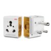 GM 3050 16 AMP 3 Pin Multi Plug Travel Adaptor Suitable for Class I and II Electrical Appliances - White