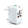 HUMBLE Universal Travel Adapter Plug - International Multipurpose All-in-One Solution for US, AUS, UK, EU, Europe, North/South America & 150+ Countries (Rectangle) (White)