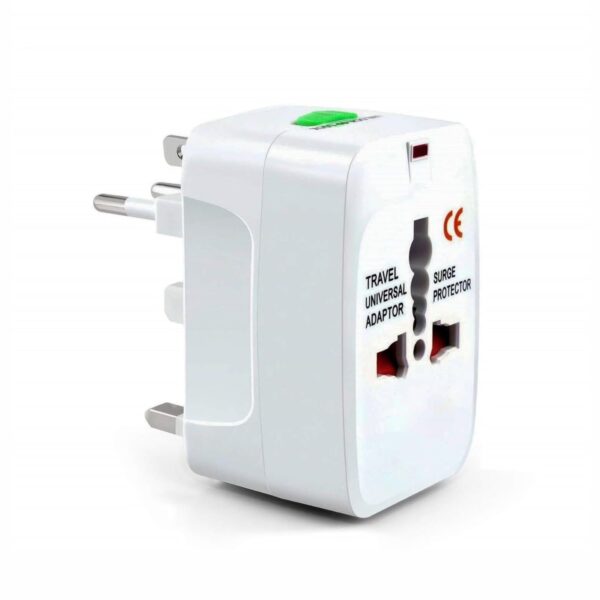 HUMBLE Universal Travel Adapter Plug - International Multipurpose All-in-One Solution for US, AUS, UK, EU, Europe, North/South America & 150+ Countries (Rectangle) (White)