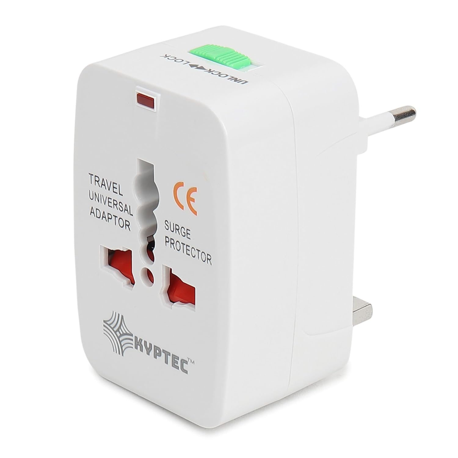 KYPTEC Universal Travel Adapter | International All-in-One Worldwide Universal Charger Adapter | Compact, Lightweight | International Travel Adapter | Black | (220)