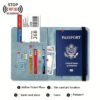 Stealodeal RFID Protector Sky Blue Passport Holder Travel Wallet Organiser Passport Case with PU Leather Travel Document Holder for Men Women Travel Accessories