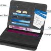 TEKCOOL Passport Holder Cover Travel Wallet Organiser Passport Case with RFID Blocking PU Leather Travel Document Holder for Men Women Travel Accessories Black