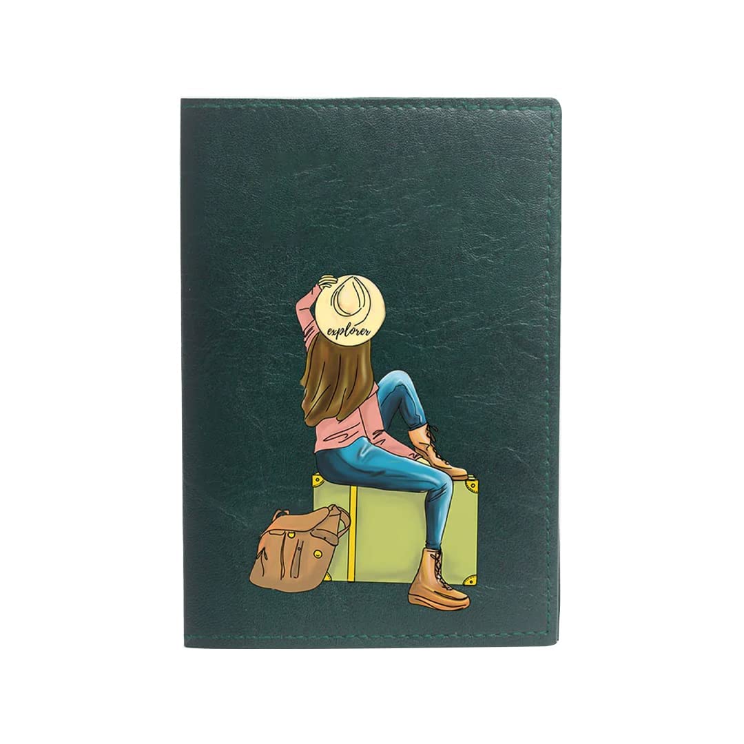 The Messy Corner Unisex Passport Cover For Men & Women The Messy Corner Unisex Passport Cover For Men & Women | Printed, Classy & Stylish | Wanderlust | Vegan Leather Passport Cover For Travel,Multi