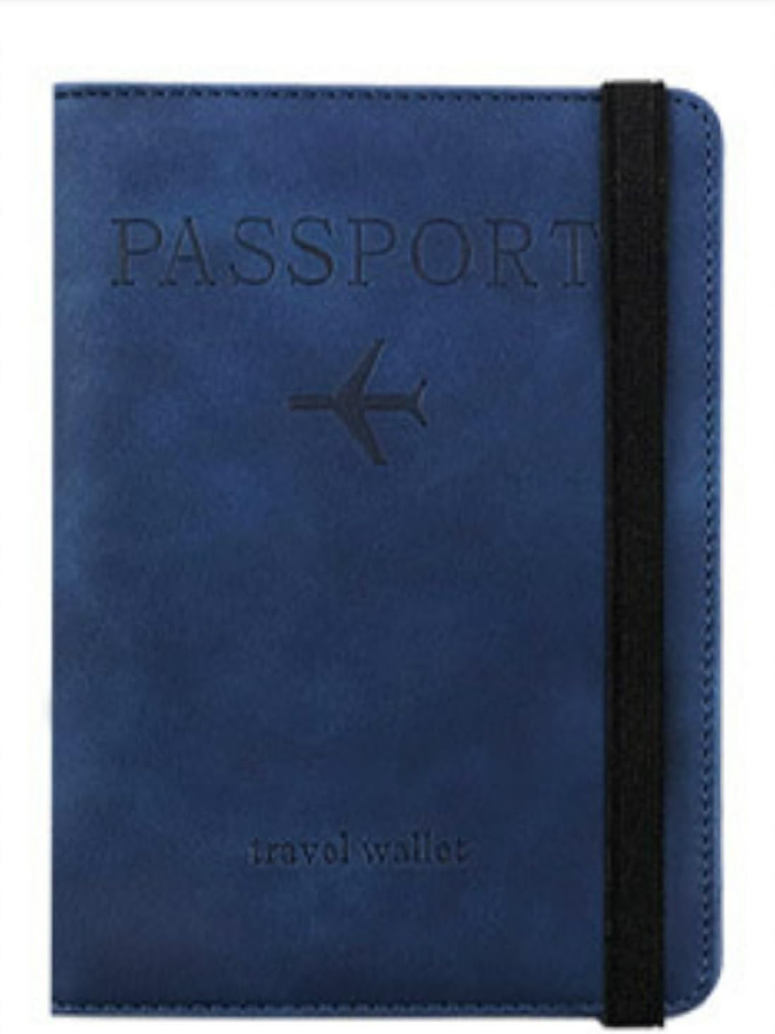 VOGARD Slim Leather Travel Passport Wallet Casual Solid Credit Card VOGARD Slim Leather Travel Passport Wallet Casual Solid Credit Card Holder Money Wallet ID Multifunction Documents Flight License Purse - Deep Blue……
