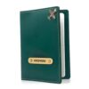 YOUR GIFT STUDIO Vegan Leather customised Passport Cover with Name | Card Holder Travel Organizer | Gift for Men, Women, Unisex | Passport Holder with Name (Green)