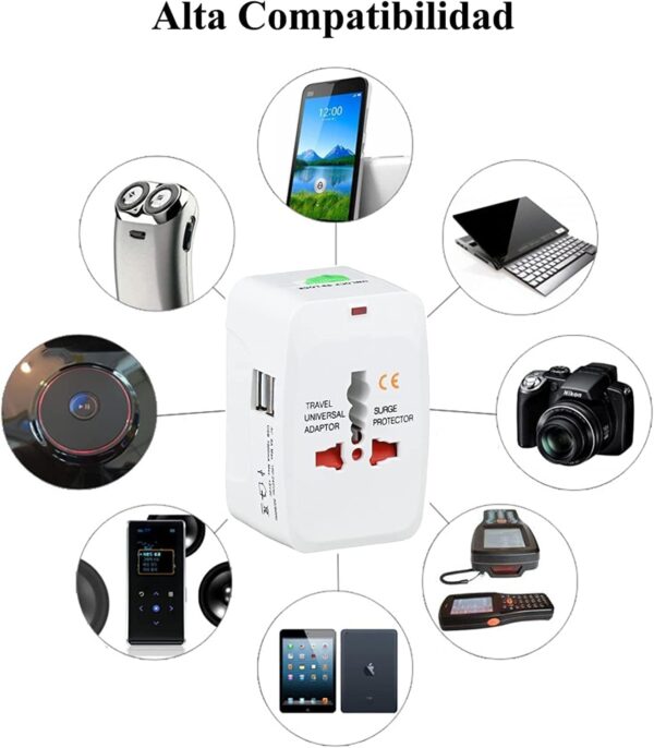 1749010672 Tyagy Universal Travel Plug Adapter Worldwide All in One Portable Wall AC Power Charger with Dual USB Charging Ports 224 Countries Supported