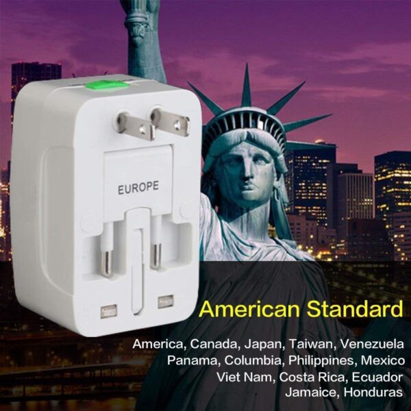 1749010676 Tyagy Universal Travel Plug Adapter Worldwide All in One Portable Wall AC Power Charger with Dual USB Charging Ports 224 Countries Supported