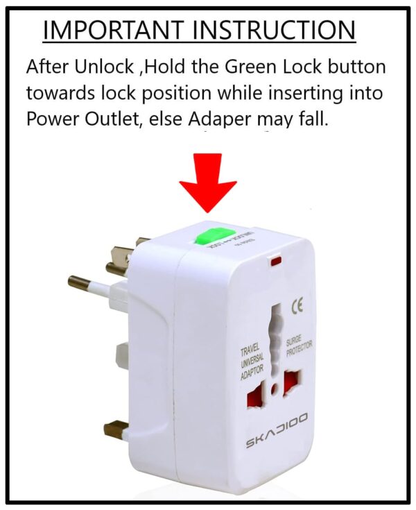1749183588 SKADIOO Universal Travel Adapter Plug All in One International Power Converter for US UK EU AUS Europe North South America 150 Countries Fast Charging Compact for Smartphones Laptops