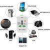 1749183596 SKADIOO Universal Travel Adapter Plug All in One International Power Converter for US UK EU AUS Europe North South America 150 Countries Fast Charging Compact for Smartphones Laptops
