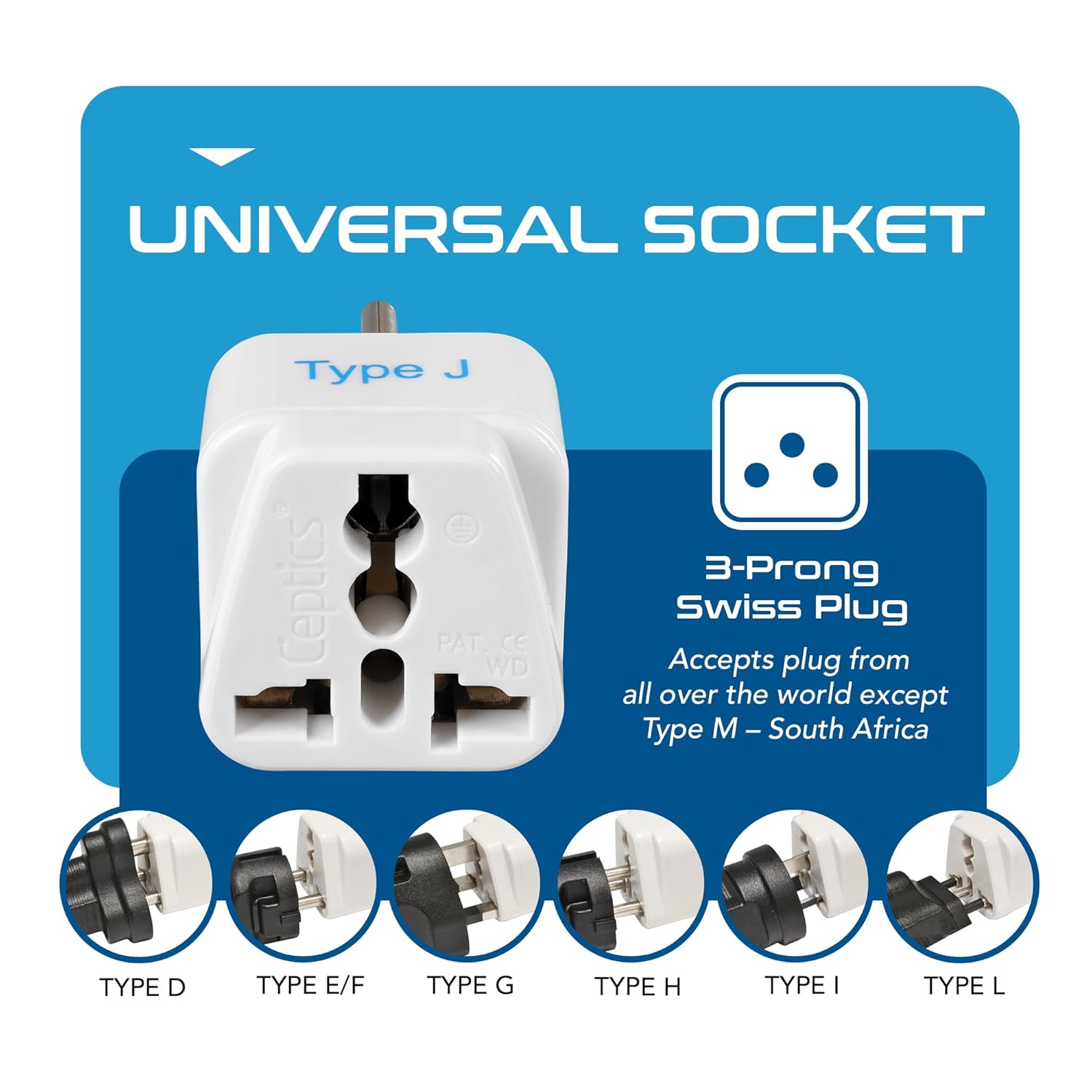 1749446100_Ceptics-India-to-Switzerland-Rwanda-Liechtenstein-Type-J-Travel-Adapter-Plug-CE-Certified-RoHS-Compliant-GP-11A.jpg 1749446100 Ceptics India to Switzerland Rwanda Liechtenstein Type J Travel Adapter Plug CE Certified RoHS Compliant GP 11A
