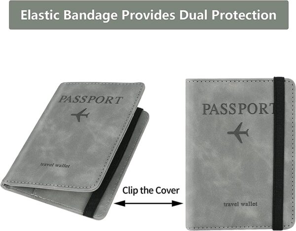 1749618882 AARKRI SALES Passport Holder Cover Travel Wallet Organiser Passport Case with PU Leather Travel Document Holder for Men Women Travel Accessories