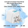 1749619005 Hi Plasst India to USA Type B Plug Adapter Pack of 1 Universal Travel Adapter for US Canada Mexico Japan Thailand Converter for Indian Plugs for Laptop Camera Chargers 10A 250V
