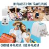 1749619007 Hi Plasst India to USA Type B Plug Adapter Pack of 1 Universal Travel Adapter for US Canada Mexico Japan Thailand Converter for Indian Plugs for Laptop Camera Chargers 10A 250V