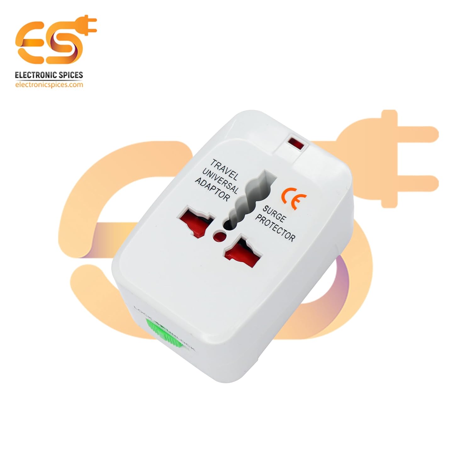 1749705568 Electronic Spices Universal Travel Adapter Surge Protector International Adapter All in One Adapter Plug White
