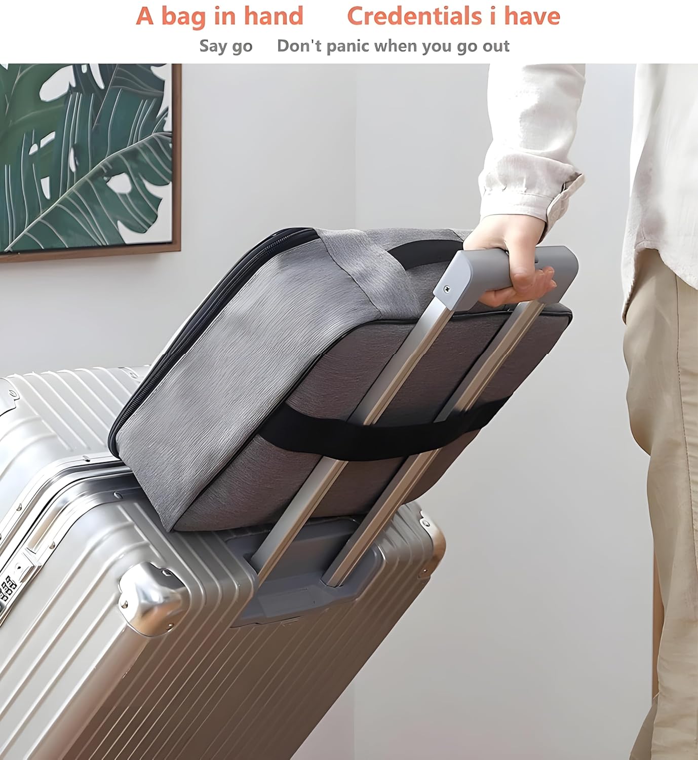 1749791997 GTC Waterproof Passport Document Holder Travel Organizer Bag with Lock File Bag TSA Approved case FBG 098