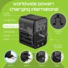 1750138651 2Buds GEN 4 35.5W 6 in 1 International Travel Adapter with Universal Adapter Plug Socket 2 x USB C Ports 3 x USB A with 1 PD 8A Dual Fuse – US UK Europe Worldwide Travel Adapter