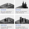 2Buds Worldwide Universal Travel Adaptor - Advance GAN Technology 20W + QC 18W Fast Charger l 2 x USB-C Ports & 2 x USB-A for US, UK, Europe, AUS, South Africa, India and 200 Countries.