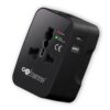 Gotrippin Universal Travel Adapter All in One- 12W Type C+ 12W USB A (5V/2.4A) - 3 in 1 International Worldwide Charger Multi Plug and Travel Essentials for USA, Canada, UK, Europe (10 Yr Warranty)