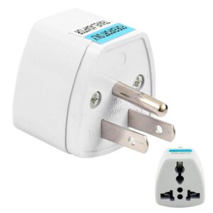 Hi-Plasst India to USA Type B Plug Adapter (Pack of 1) Universal Travel Adapter for US, Canada, Mexico, Japan, Thailand | Converter for Indian Plugs for Laptop, Camera, Chargers (10A 250V)