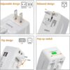 Latest Universal Travel Adapter Worldwide Built in Dual USB Charger Ports