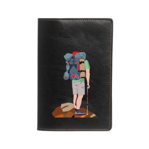 The Messy Corner Vegan Leather Passport Cover for Men | Ultra Violet Rover Leather Passport Accessories for Travel (Black)