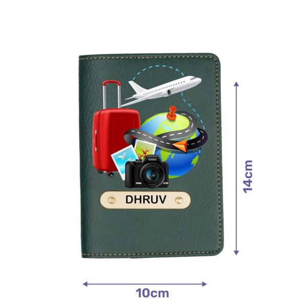 YOUR GIFT STUDIO Customized Leather Unisex Passport Cover Printed Leather Passport Holder with Name Engrave Leather Passport Case Travel Accessories Travel 7.0